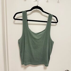 Old Navy Green Fitted Crop Tank Top